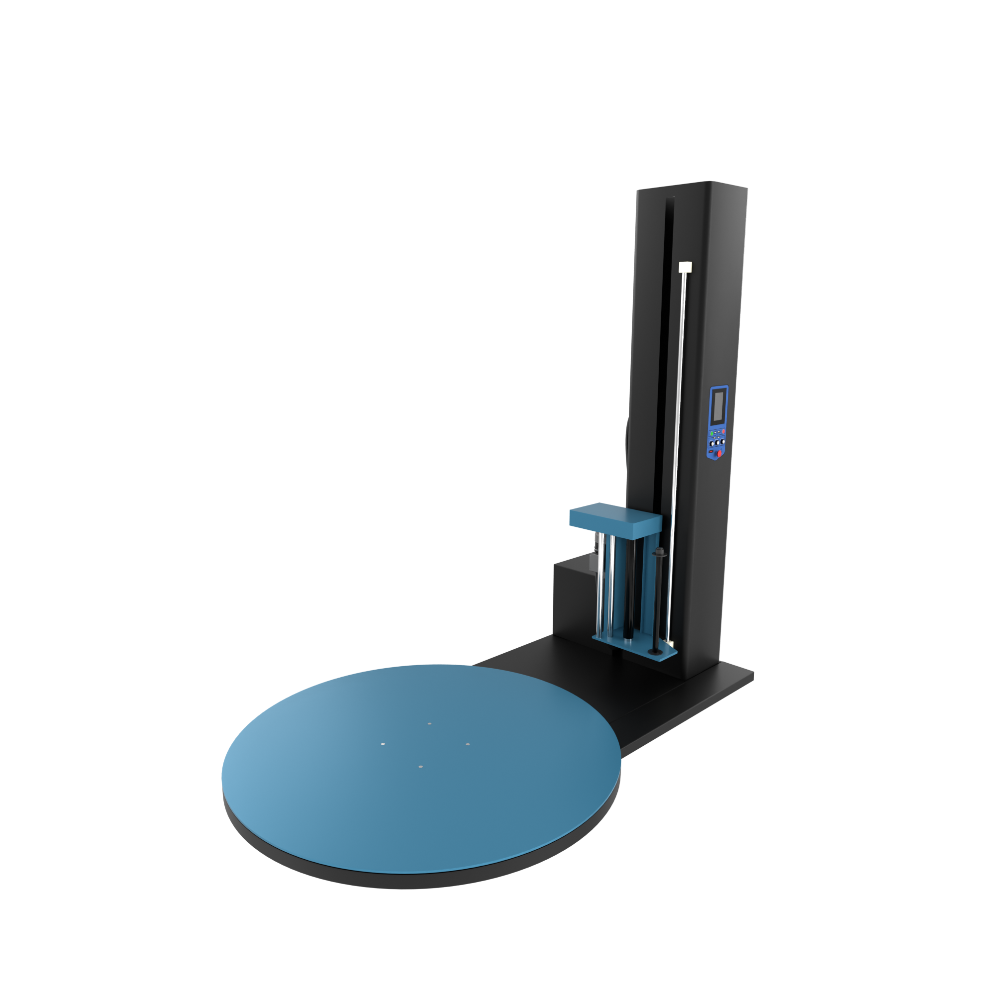 E-shaped wrapping platform